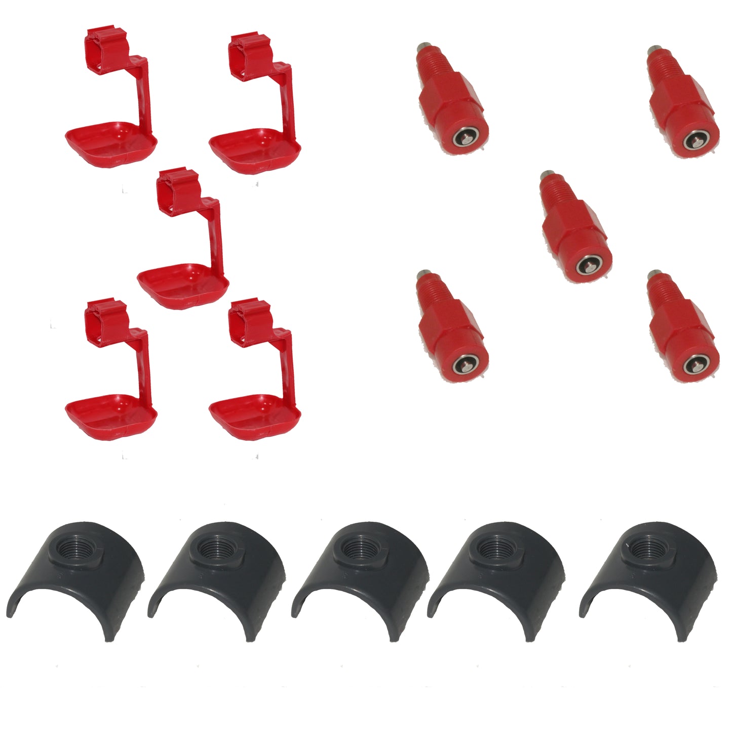 360 Degree Nipple+ Square Drip Cup + 0.75 Saddle (Pack of 5) (Red)-Free Delivery