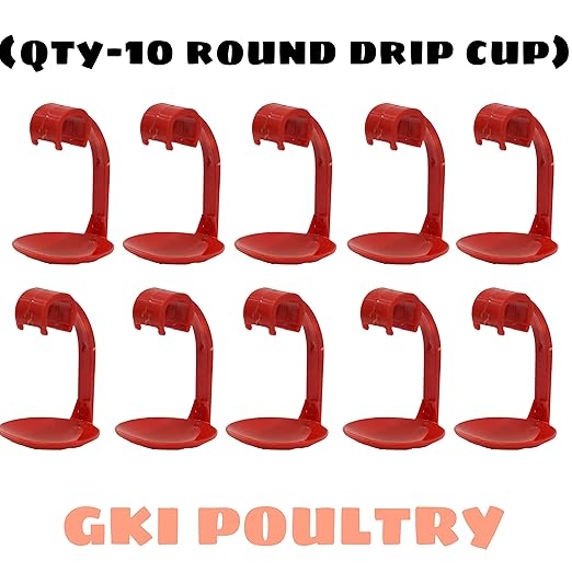 Poultry Round Drip Cup (Pack of 10)-Free Delivery