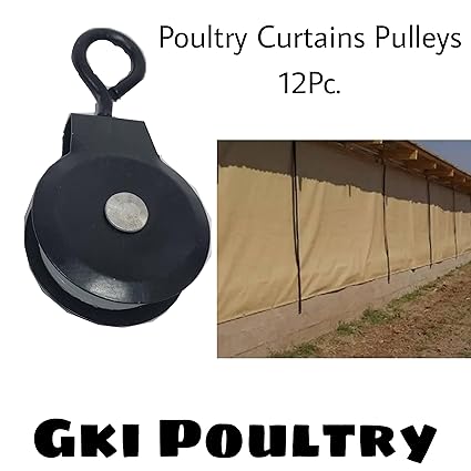 Poultry Curtain Pulley (Pack of 12)-Free Delivery