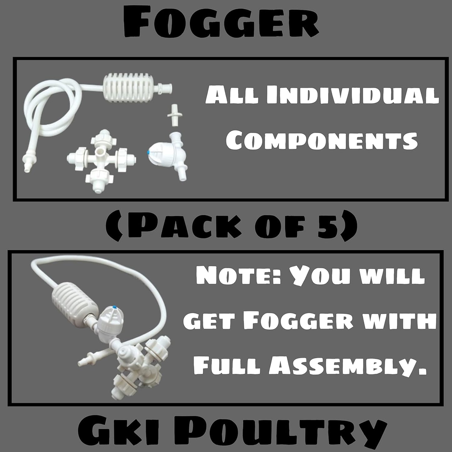 1/2" 4-Way Hanging Fogger Assembly with NRV (Pack of 5)-Free Delivery