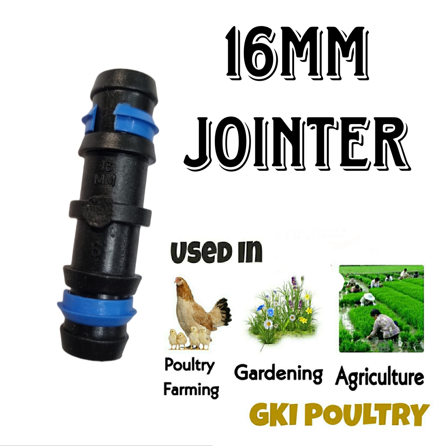 16mm Jointer (Pack of 25) Hose Connector-Free Delivery