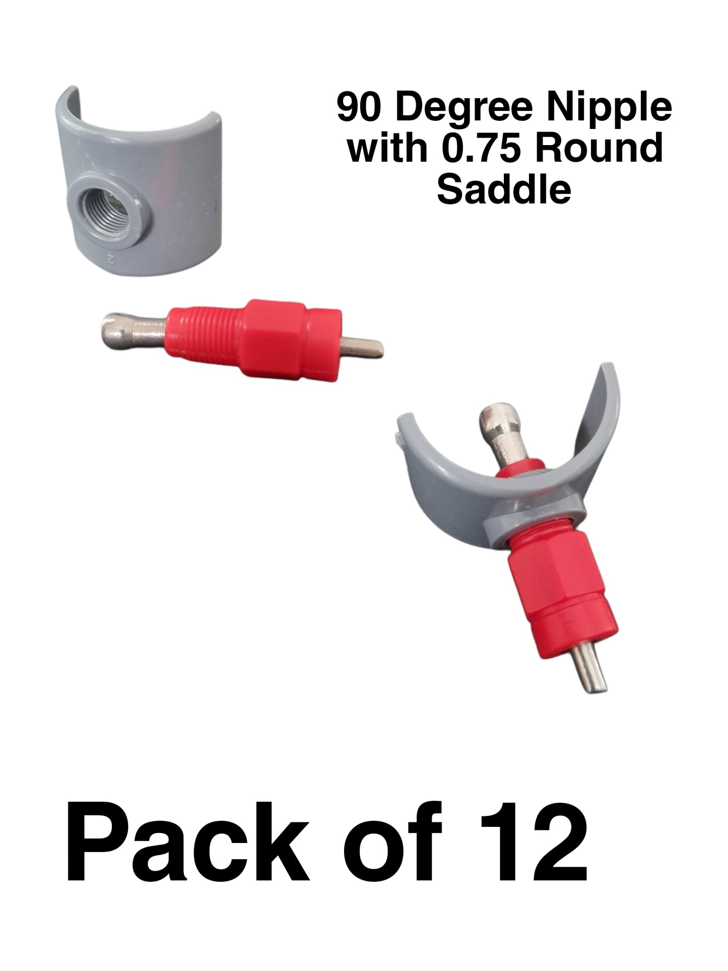 GKI 90 Degree Nipple + 0.75 Round Saddle ( Pack of 12)-Free Delivery