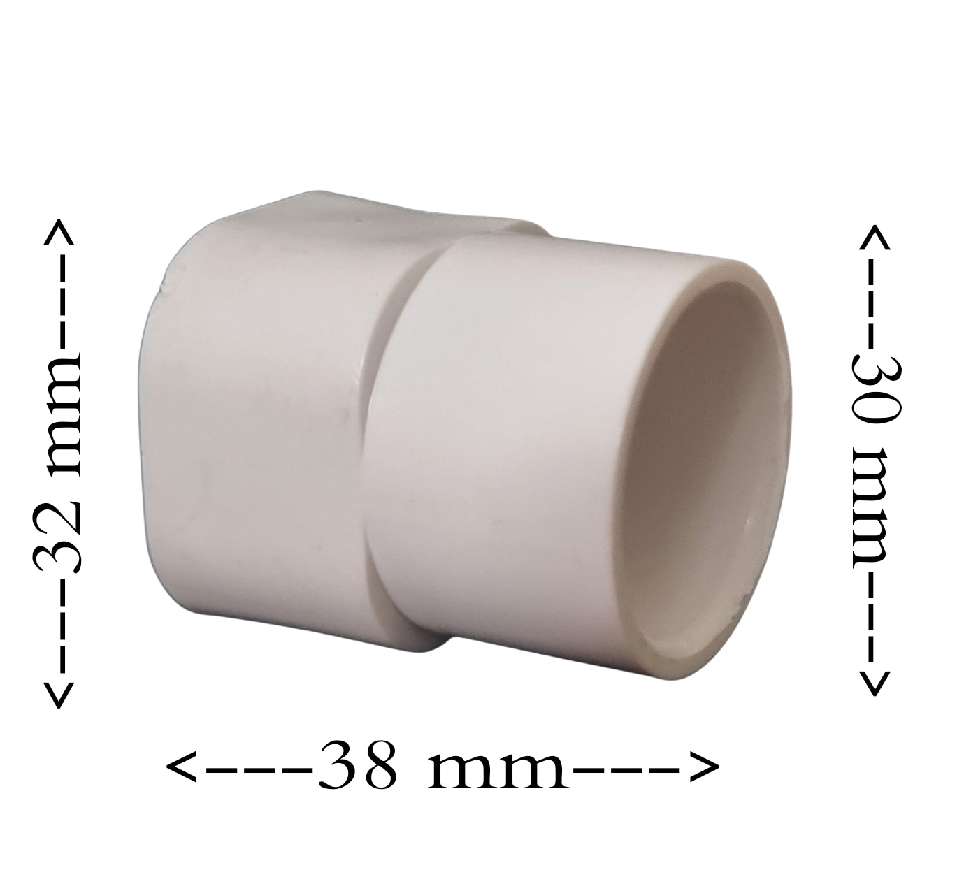 25mm Round to Square Pipe Connector Coupler (Pack of 5)-Free Delivery