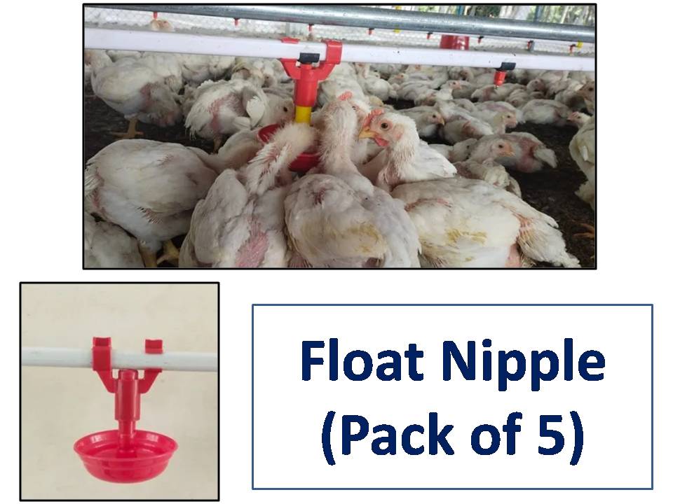 GKI POULTRY Poultry Nipple Drinker Float Cup For Square Pipe (Pack Of 5)-Free Delivery