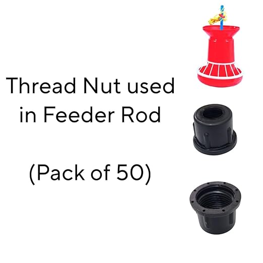 GKI POULTRY Thread nut Used in Feeder Rod (Pack of 50)-Free Delivery