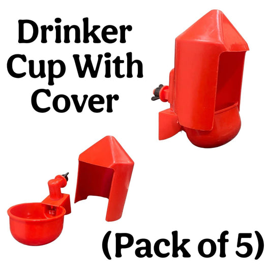 Automatic Drinker Cup with Cover Cap ( Pack of 5 )-Free Delivery