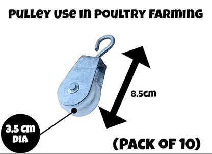GKI Poultry Pulley for Poultry Nipple Drinker System (Pack of 10) Climbing Pulley (White)-Free Delivery
