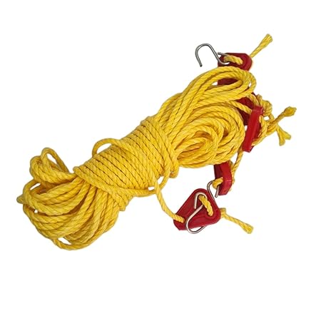 GKI POULTRY Advanced Poultry Equipment Ropes With Metal Hook And Adjuster For Hanging Drinker And For All Poultry Needs(Pack Of 5)