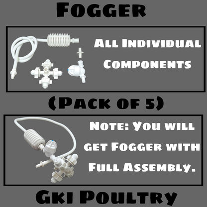 1/2" 4-Way Hanging Fogger Assembly with NRV (Pack of 5)-Free Delivery