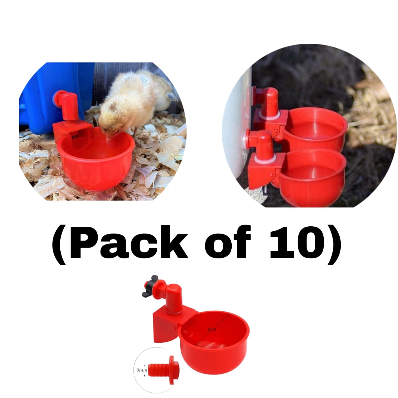 90ml Automatic Drinker Cup (Pack of 10)-Free Delivery