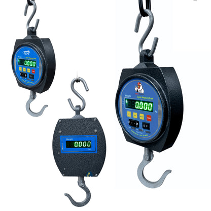 200kg/50g Dual Display Mini Crane Scale Portable Digital Hook Hanging Scale Loop Weighing Balance Green LCD Back light