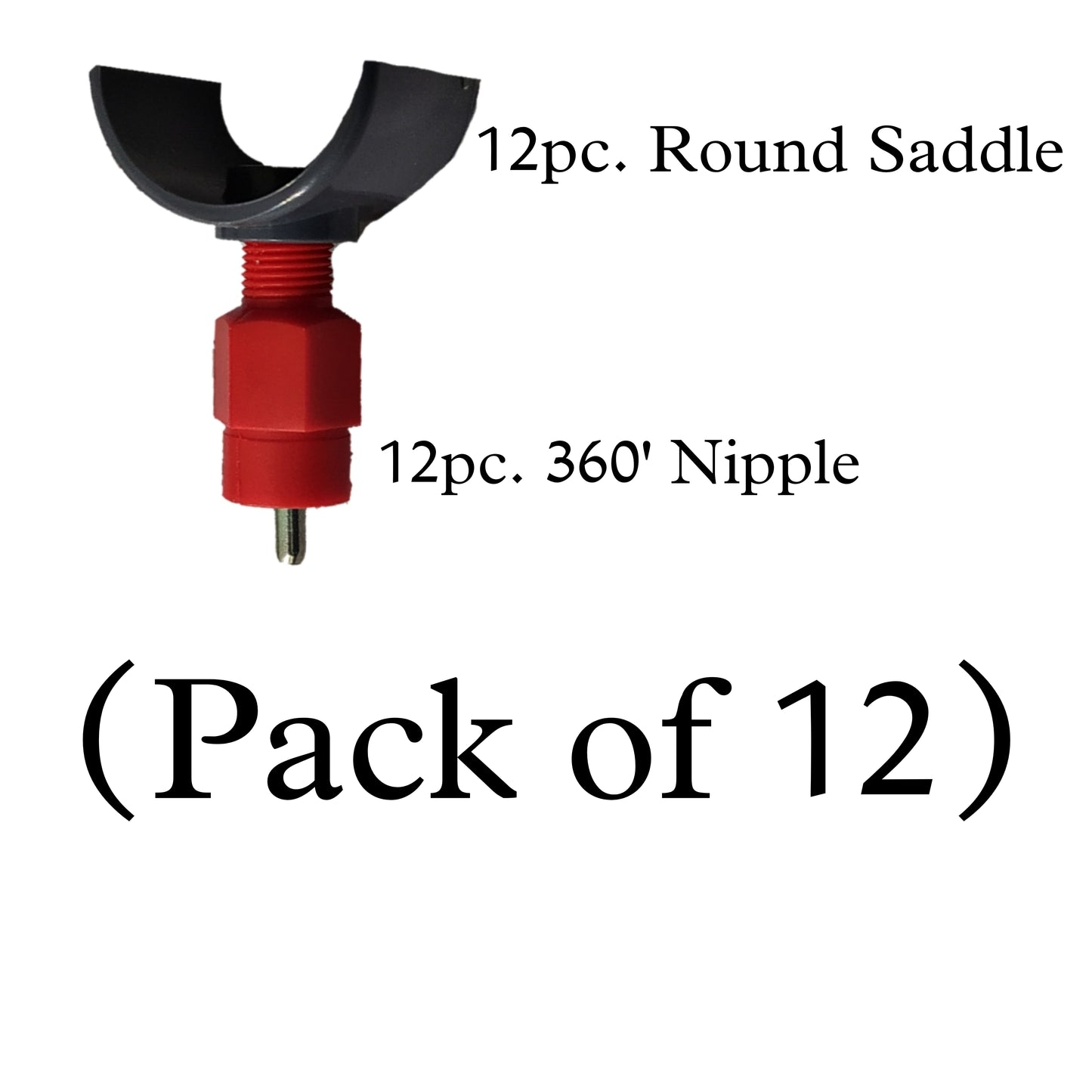 360 Degree Nipple Drinker with Round Saddle (Pack of 12)