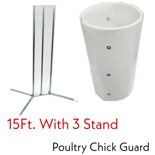 15ft Chick Guard for Poultry Chicks with 3 Stand Bird House