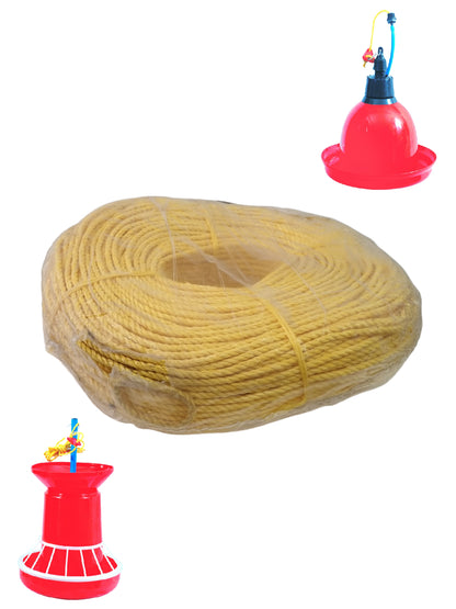 GKI POULTRY Advanced Poultry Equipment Ropes With Adjuster For Hanging Both Drinkers And Feeders And For All Poultry Needs (2 Kg)