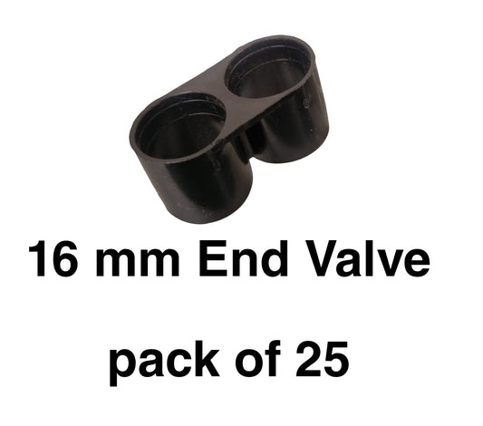 16mm Pipe End Valve Cap Dual Ring (Pack of 25)-Free Delivery