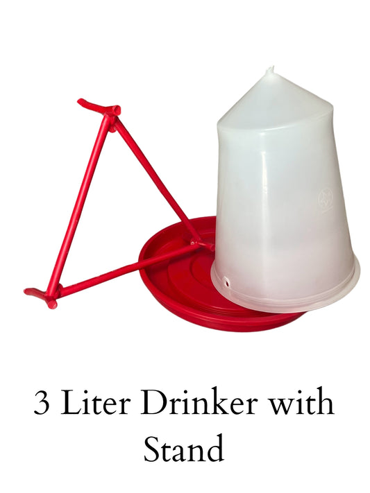 3 Litre Drinker with Stand - Conical Shape-Free Delivery