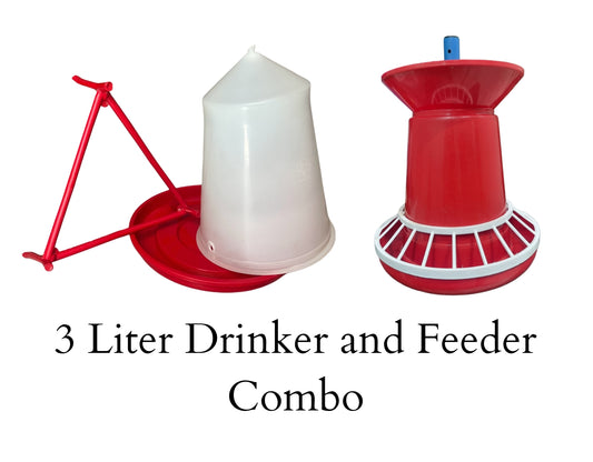 GKI 3kg Feeder and 3 Liter Drinker Combo with stand-Free Delivery