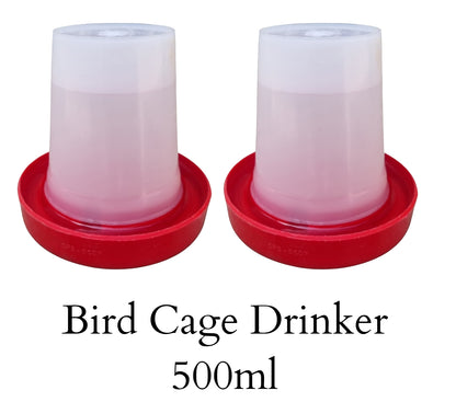 GKI Bird Cage Drinker - 500ml  (Set of 2)-Free Delivery