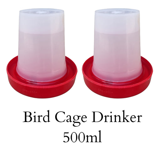 GKI Bird Cage Drinker - 500ml  (Set of 2)-Free Delivery