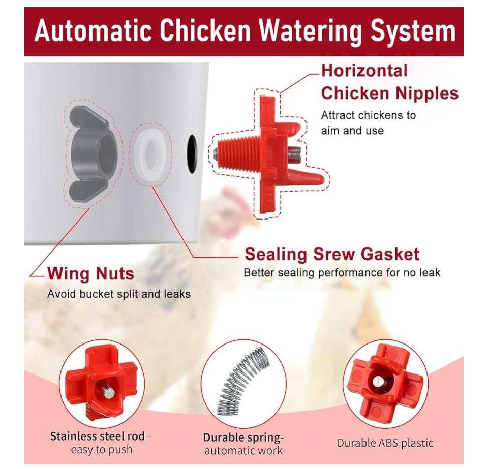 Horizontal Poultry Nipple (Pack of 10) - Free Delivery