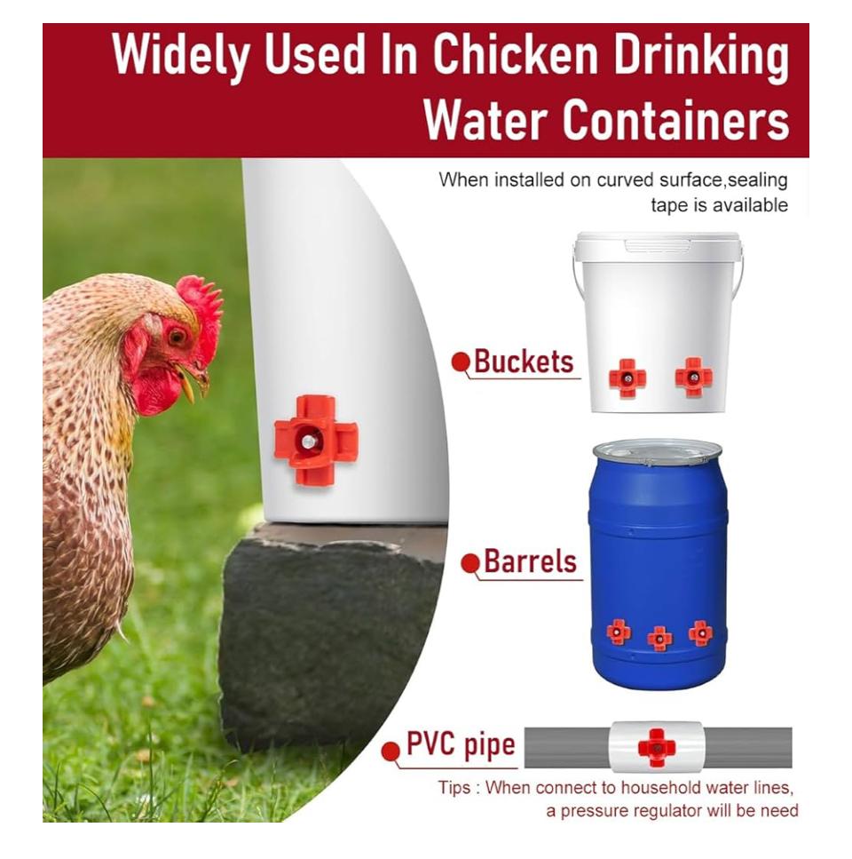 Horizontal Poultry Nipple (Pack of 10) - Free Delivery